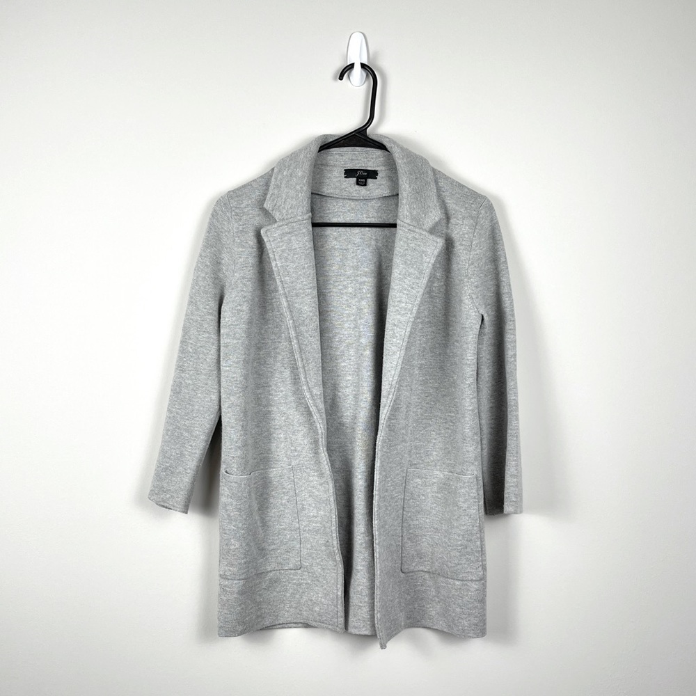 J.Crew Sophie Merino Wool Open Front Sweater Blazer XXS - Picture 3 of 8
